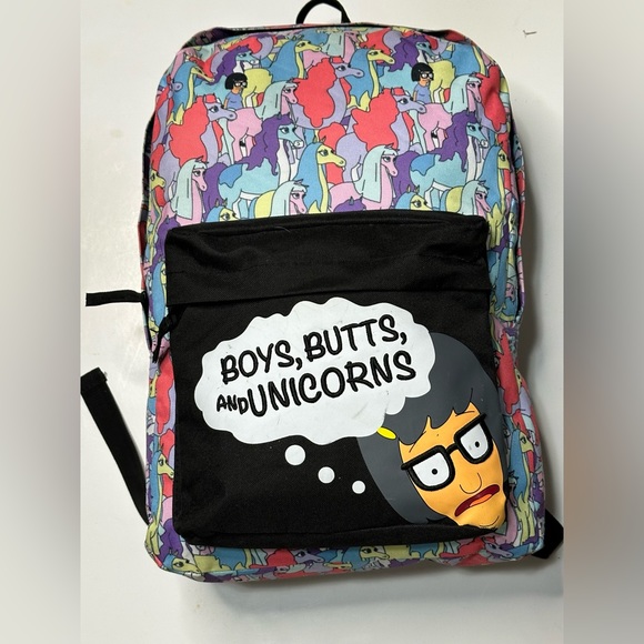 Bobs Burgers TINA Belcher BackPack School Book Boys Butts Unicorns HTF 2017! - Picture 14 of 16
